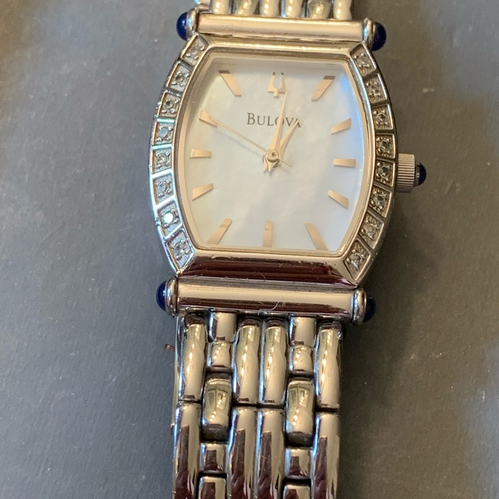 Bulova lady’s watch with real  diamonds